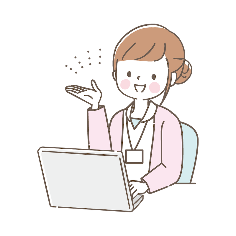 訪問看護師のイラスト女性